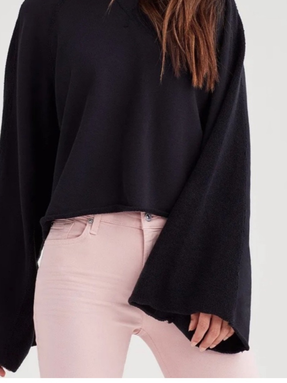 7 for All Mankind Flare Sleeve Crop Sweatshirt - medium - Picture 4 of 14